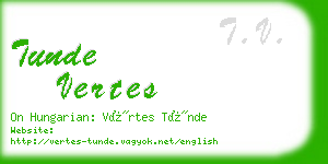 tunde vertes business card